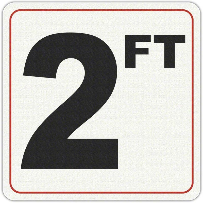 Aquatic Technology Adhesive Pool Depth Markers for Pool and Spas Feet (2 FT) - Image 1